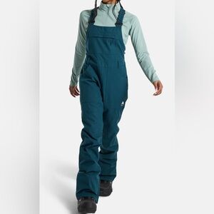Women's Burton Avalon 2L Stretch Bib Pants - Size Medium - Deep Emerald